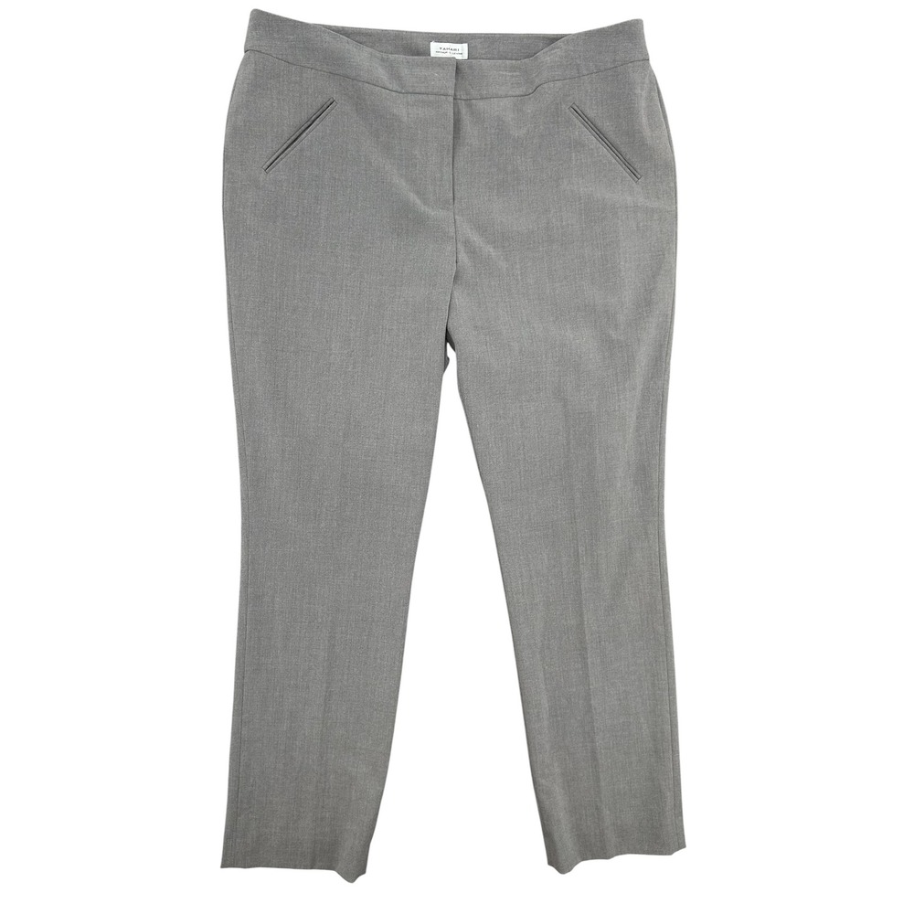 Tahari‎ Arthur S Levine Dress Pants Gray Straight Leg Slacks Size 16